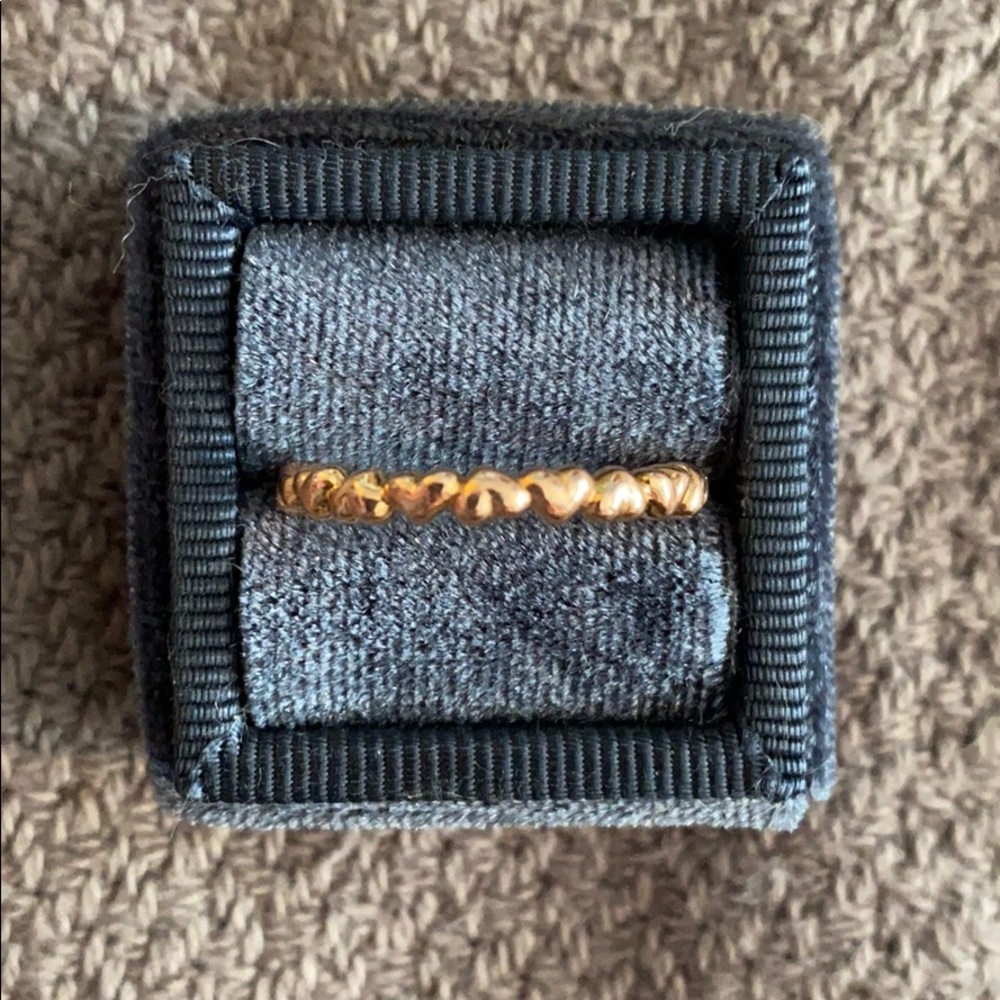 Rose Gold Pandora Hearts Ring
